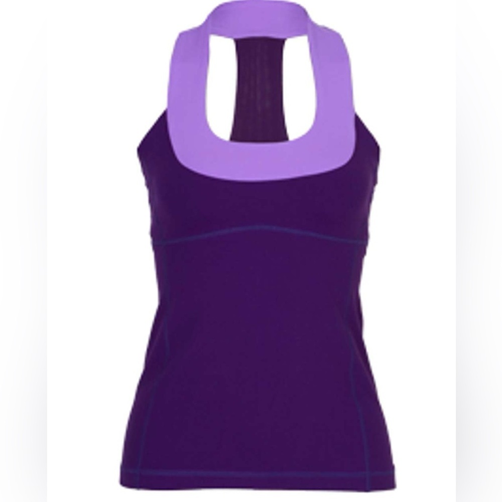 LULULEMON Scoop Neck Tank Top Purple Racerback Yoga Yogi Activewear Size 10 - Picture 1 of 10